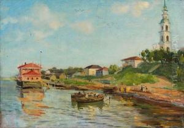 Les Bords De La Riviere Oil Painting by Alexandr Vladimirovich Makovsky