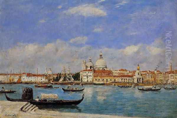 View of Venice I Oil Painting by Eugene Boudin