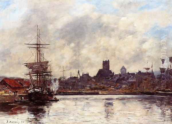 Fecamp, the Port I Oil Painting by Eugene Boudin