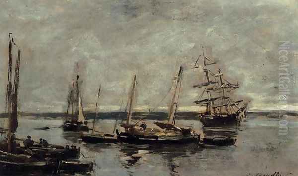 Near Camaret Oil Painting by Eugene Boudin