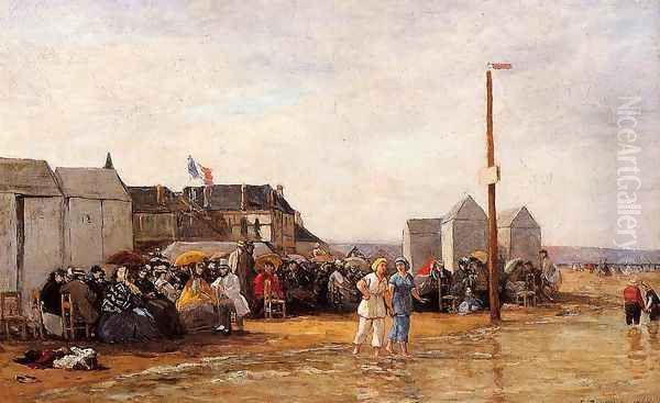 The Bathing Hour at Trouville Oil Painting by Eugene Boudin