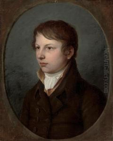 Portrait Of A Boy, Traditionally Identified As Moritz Schultze Oil Painting by Christian Leberecht Vogel