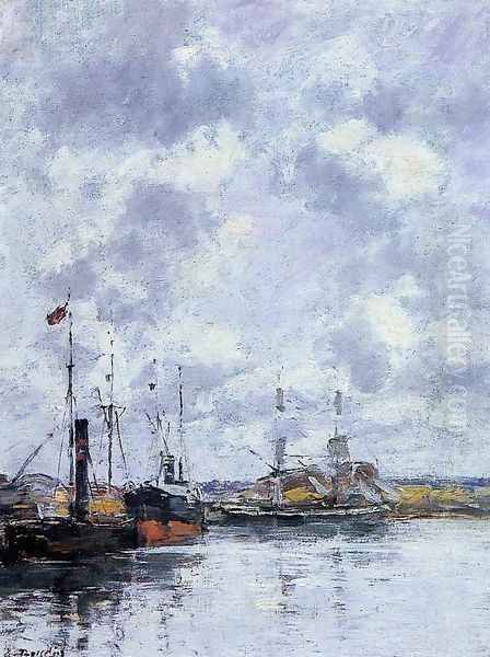 The Trouville Basin Oil Painting by Eugene Boudin