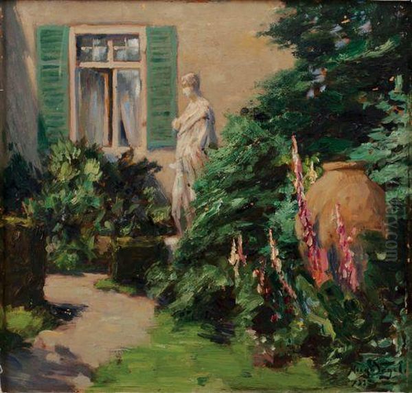 Vista De Jardin Oil Painting by Hugo Vogel