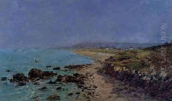 Douarnenez, the Shore and the Bay Oil Painting by Eugene Boudin