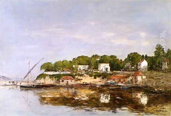 Petit Port de Saint-Jean near Villefranche Oil Painting by Eugene Boudin