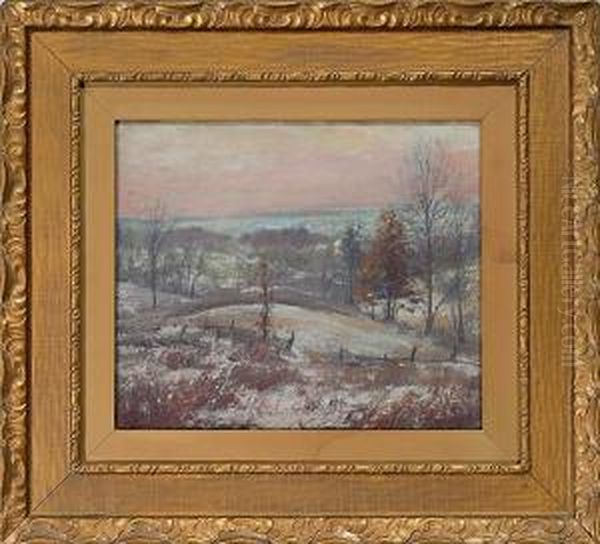 Winter Landscape Oil Painting by Louis Charles Vogt