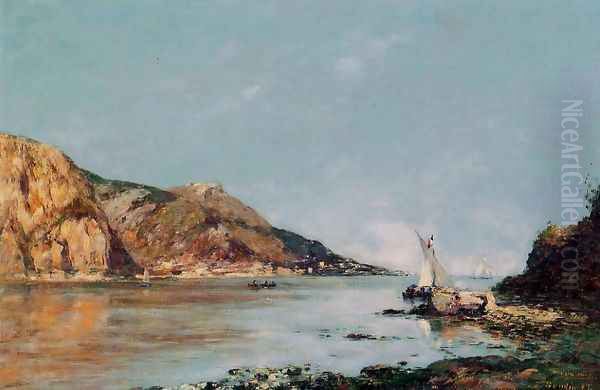 Fourmis Bay, Beaulieu Oil Painting by Eugene Boudin