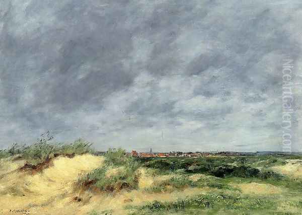 The Berck Dunes Oil Painting by Eugene Boudin