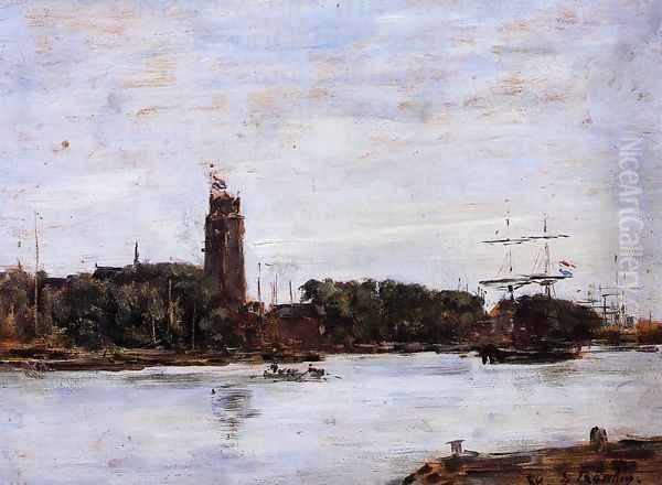 The River Scheldt Oil Painting by Eugene Boudin