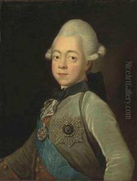 Grand Duke Paul Petrovich Of Russia, The Future Emperor Paul I Oil Painting by Jean Louis Voille