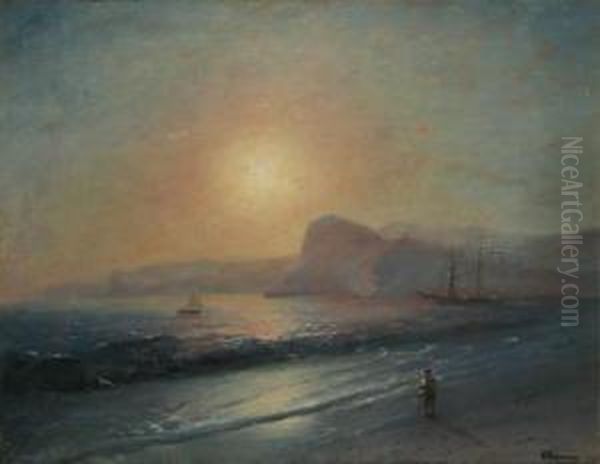 Marina Oil Painting by Eugen Voinescu