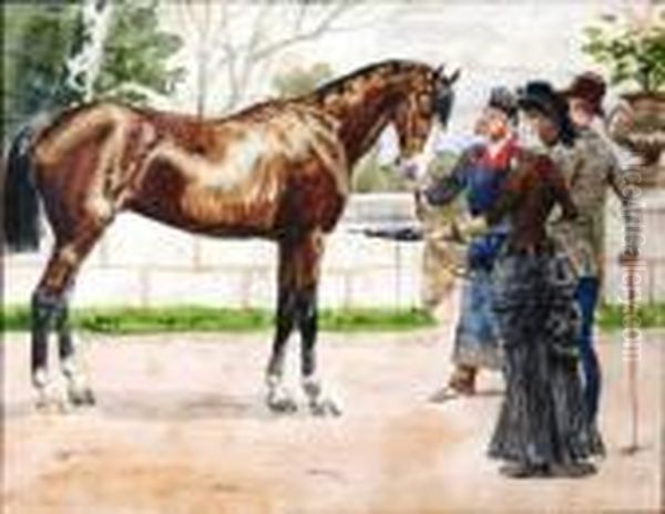 La Presentation Du Cheval Oil Painting by Jules Antoine Voirin