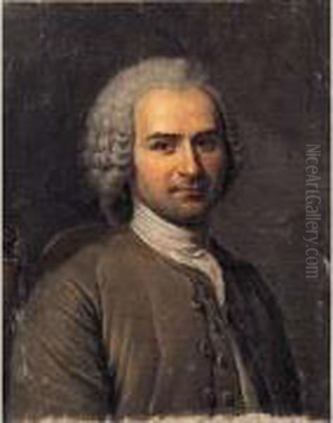 Portrait De Jean-jacques Rousseau Oil Painting by Guillaume Voiriot