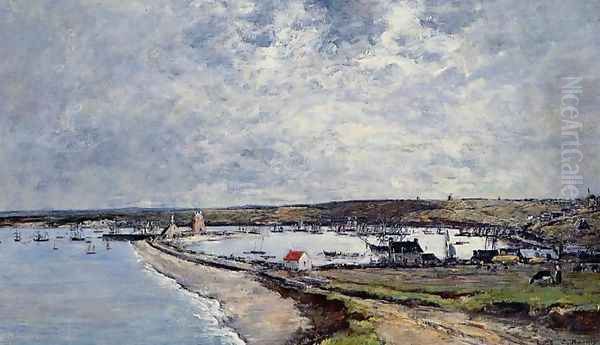 General View of Camaret Oil Painting by Eugene Boudin