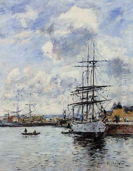 Deauville, the Harbor III Oil Painting by Eugene Boudin