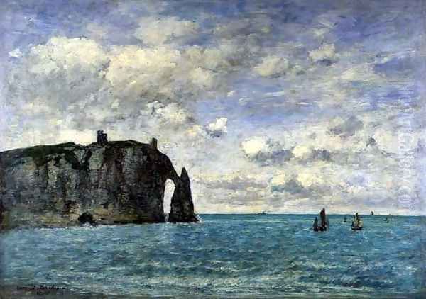 The Cliffs at Etretat 1890 Oil Painting by Eugene Boudin