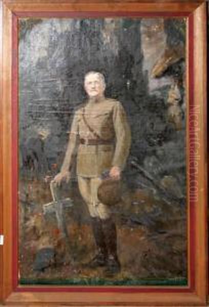 General Patton Oil Painting by Stephen A. Douglas Volk