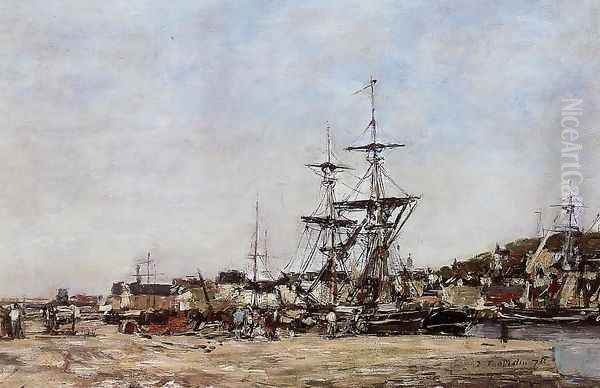 Deauville, the Docks Oil Painting by Eugene Boudin