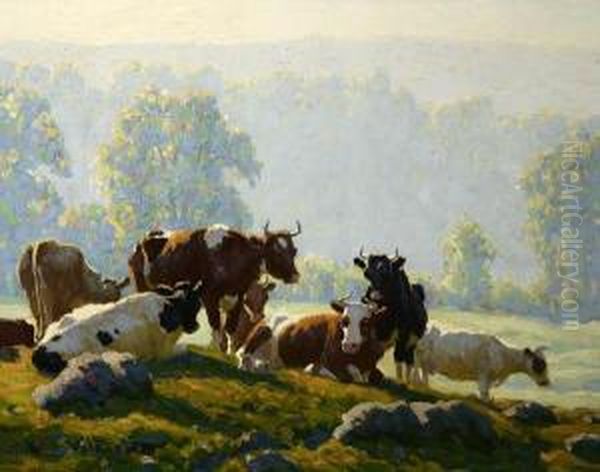 Brilliant Morning Oil Painting by Edward Charles Volkert