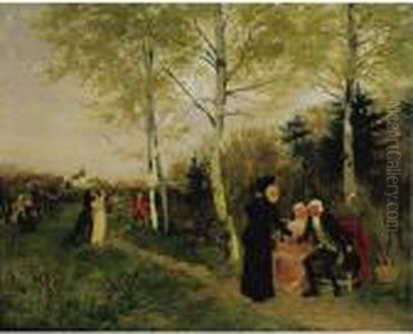 Idylle Oil Painting by Max Volkhart