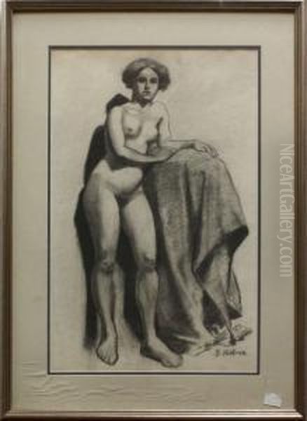 Nude Figure Oil Painting by Bernard Volkmer