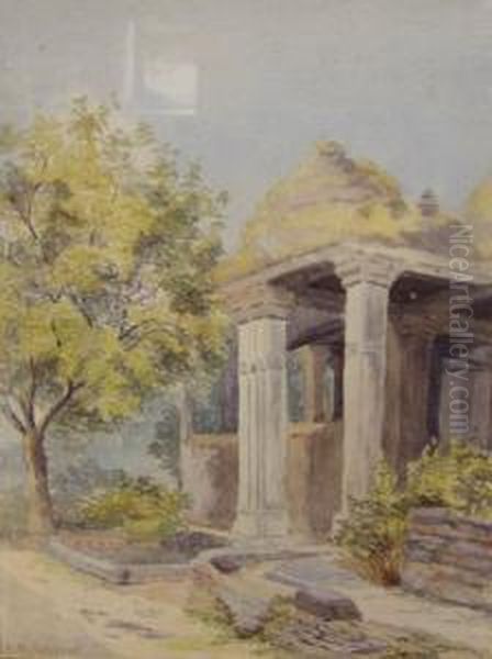 Temple Oil Painting by Aleksandr Nikolaev. Volkov Muromzoff