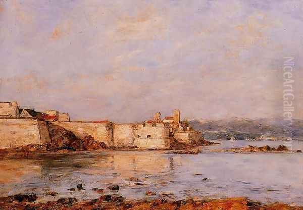 The Harbor of Antibes Oil Painting by Eugene Boudin