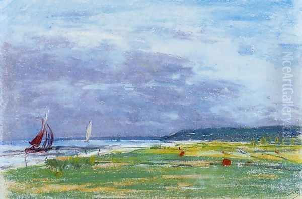 The Seashore Oil Painting by Eugene Boudin