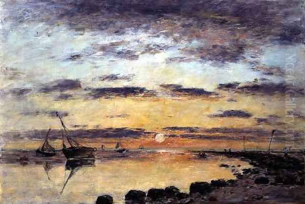 Le Havre 1889 Oil Painting by Eugene Boudin