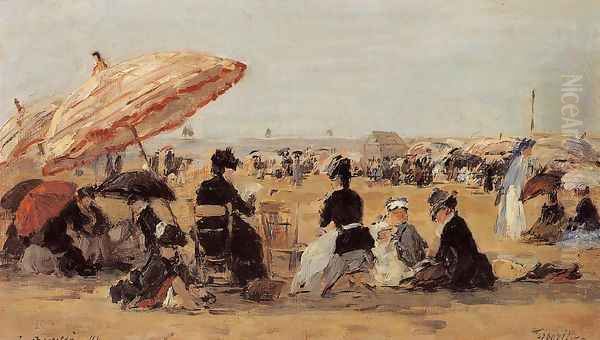 Trouville II Oil Painting by Eugene Boudin