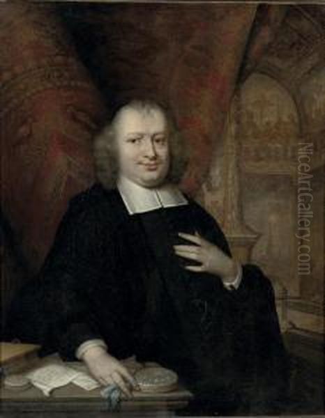 Portrait Of The State Pensionary Of Holland Oil Painting by Johannes Vollevens I