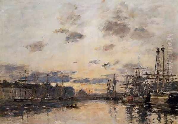 Fecamp, the Basin II Oil Painting by Eugene Boudin