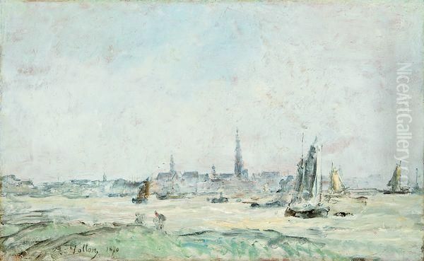 Le Port D'anvers Oil Painting by Antoine Vollon