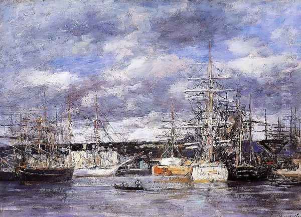 The Vauban Basin at Havre Oil Painting by Eugene Boudin