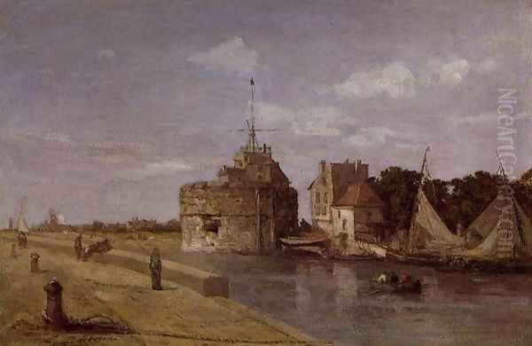 The Francois I Tower at Le Havre Oil Painting by Eugene Boudin