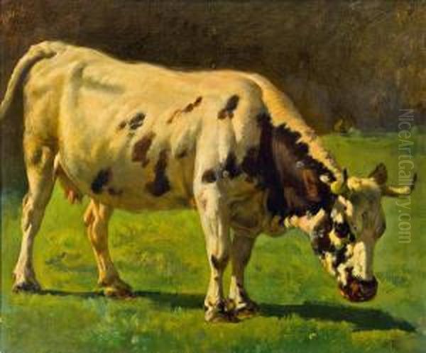 Rind Oil Painting by Friedrich Johann Voltz