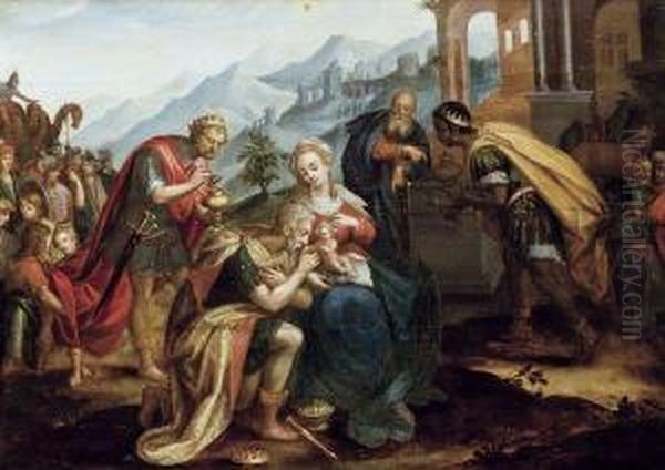 L'adoration Des Mages Oil Painting by Hans Von Aachen