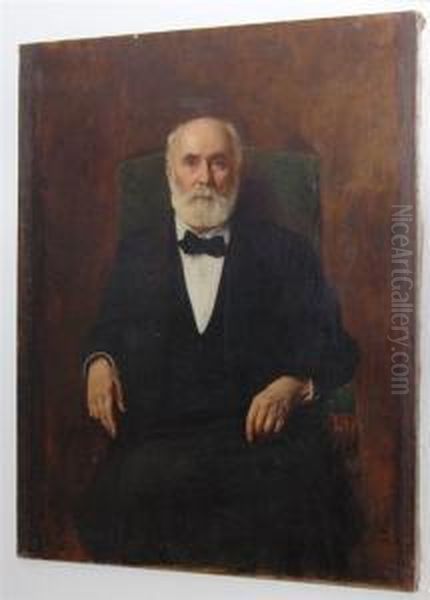 Portrait Eines Herren. 1890. Oil Painting by Baron Heinrich von Angeli