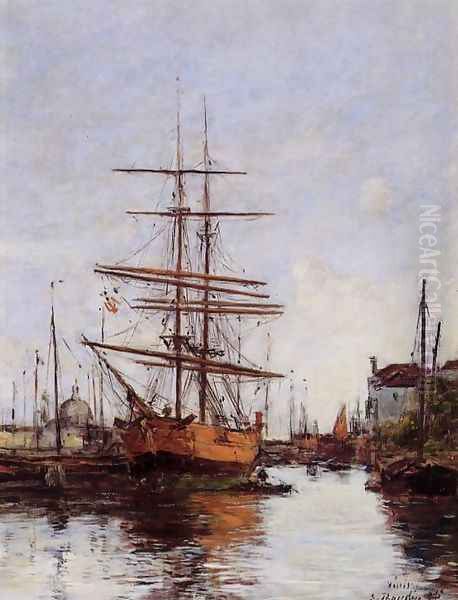 Venice, Quai de la Guidecca Oil Painting by Eugene Boudin