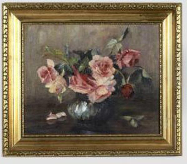 Rosenstilleben Oil Painting by Elisabeth Jordis Von Attems