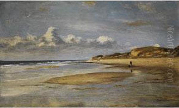 Kuste In Der Normandie Oil Painting by Gustav Freiherr Von Bechtolsheim