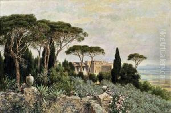 Villa Falconieri Oil Painting by Luise Von Begas-Parmentier