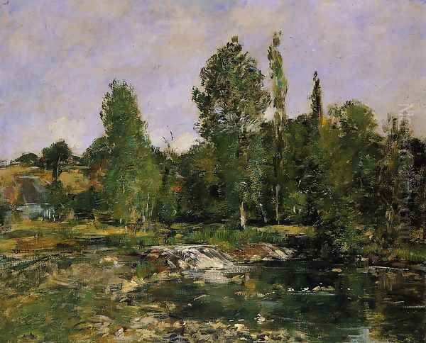 Saint-Cenery, a Pond Oil Painting by Eugene Boudin