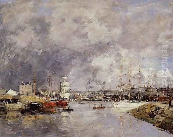 The Port of Dieppe Oil Painting by Eugene Boudin