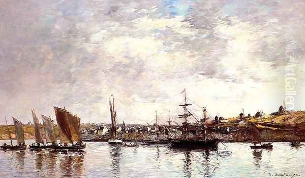 Camaret, the Port Oil Painting by Eugene Boudin