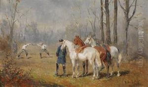 The Duel Oil Painting by Alexander Ritter Von Bensa