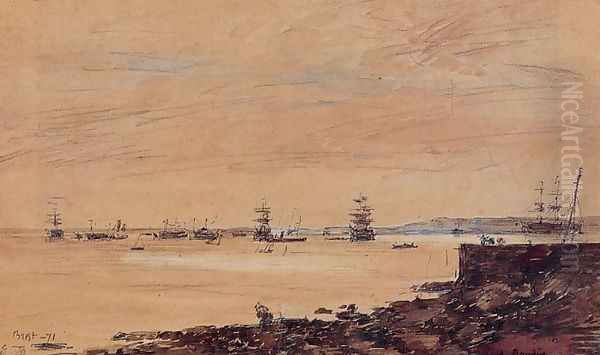 Seascape Oil Painting by Eugene Boudin