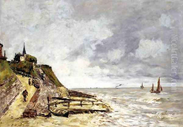 The Shore and the Sea, Villerville Oil Painting by Eugene Boudin