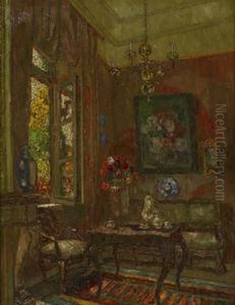 Saloninterieur by August Von Brandis